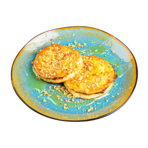 Запечено козе сирене с мед и орехи